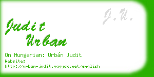 judit urban business card